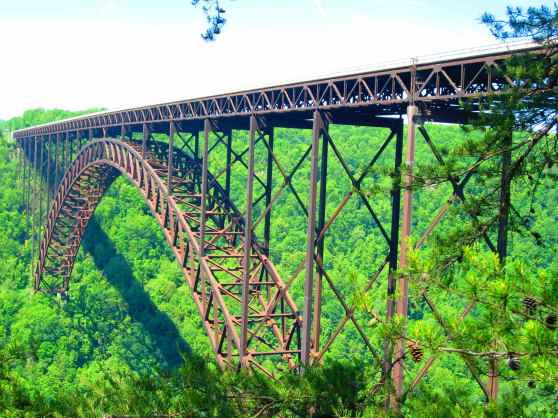 The New River Gorge Bridge (its on the back of the West Virginia quarter)
